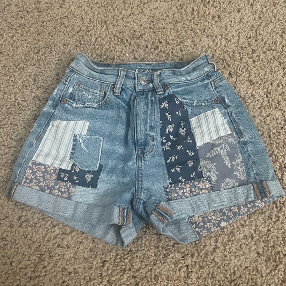 American Eagle Patch Work Shorts (000) - image 1
